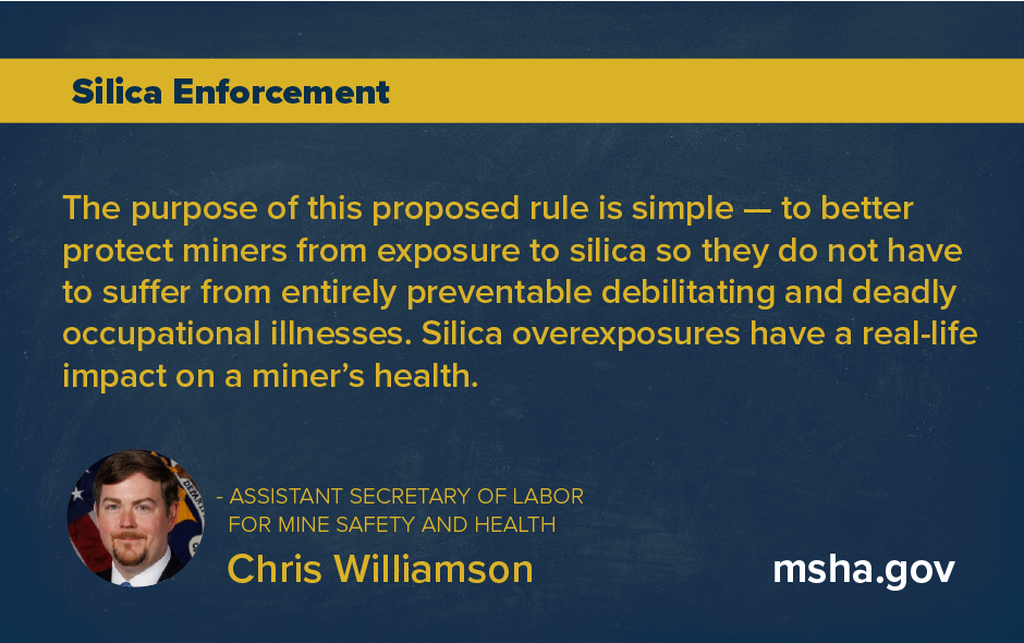Statement from the MSHA Assistant Secretary about Silica Enforcement