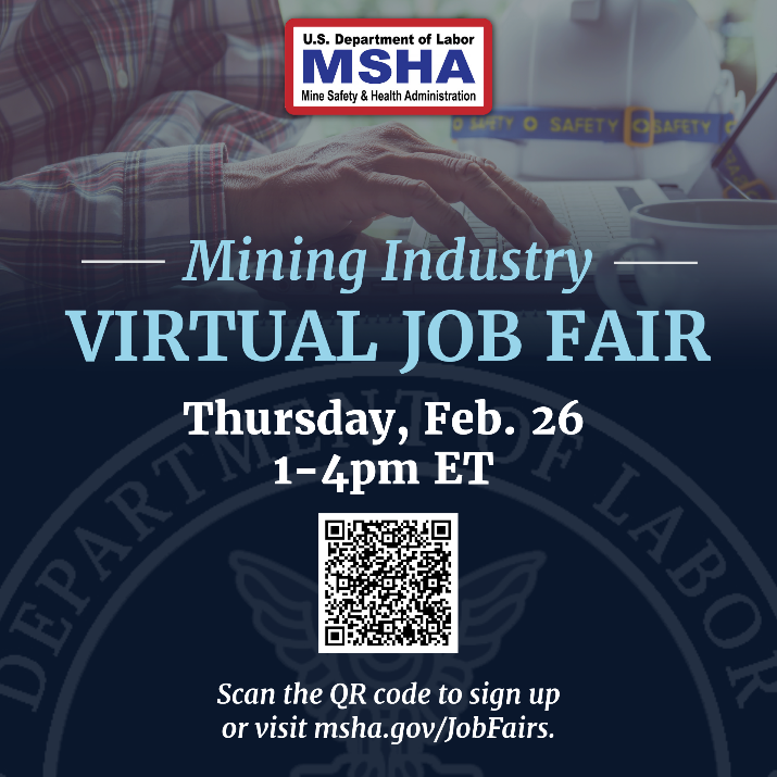 Mining virtual job fair Thursday, Feb.26 1-4pm ET