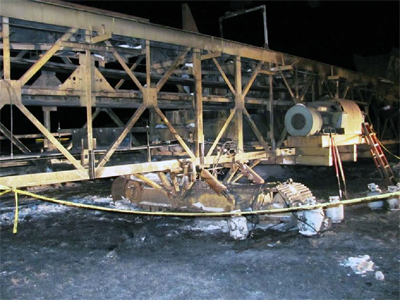 belt conveyor at iron ore mine