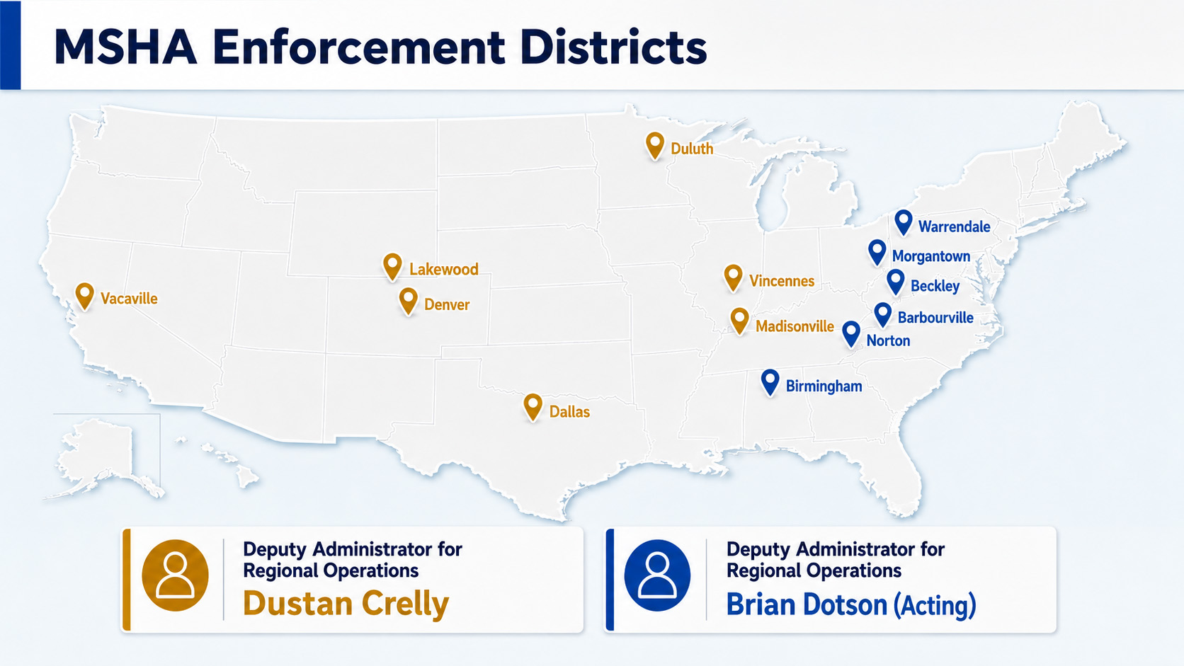 Map of enforcemment District offices