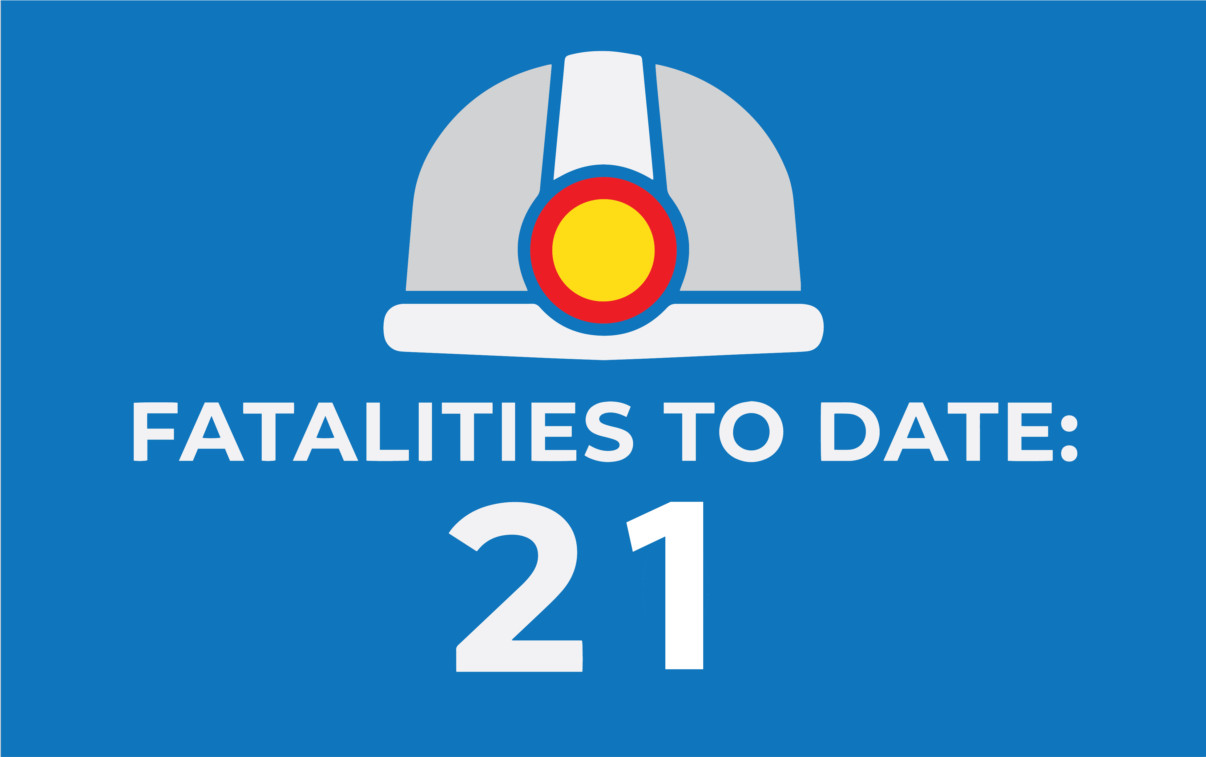 MSHA's fatality logo depicting current number of fatalities to date.