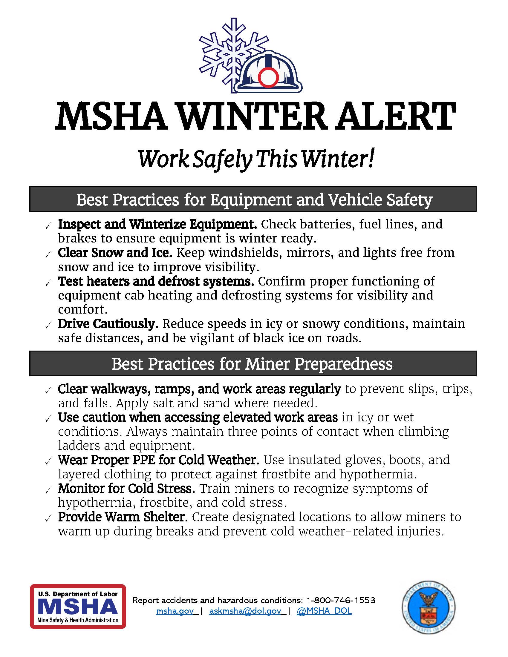 winter hazard poster