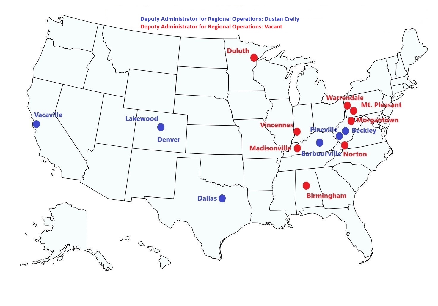 Map of enforcemment District offices