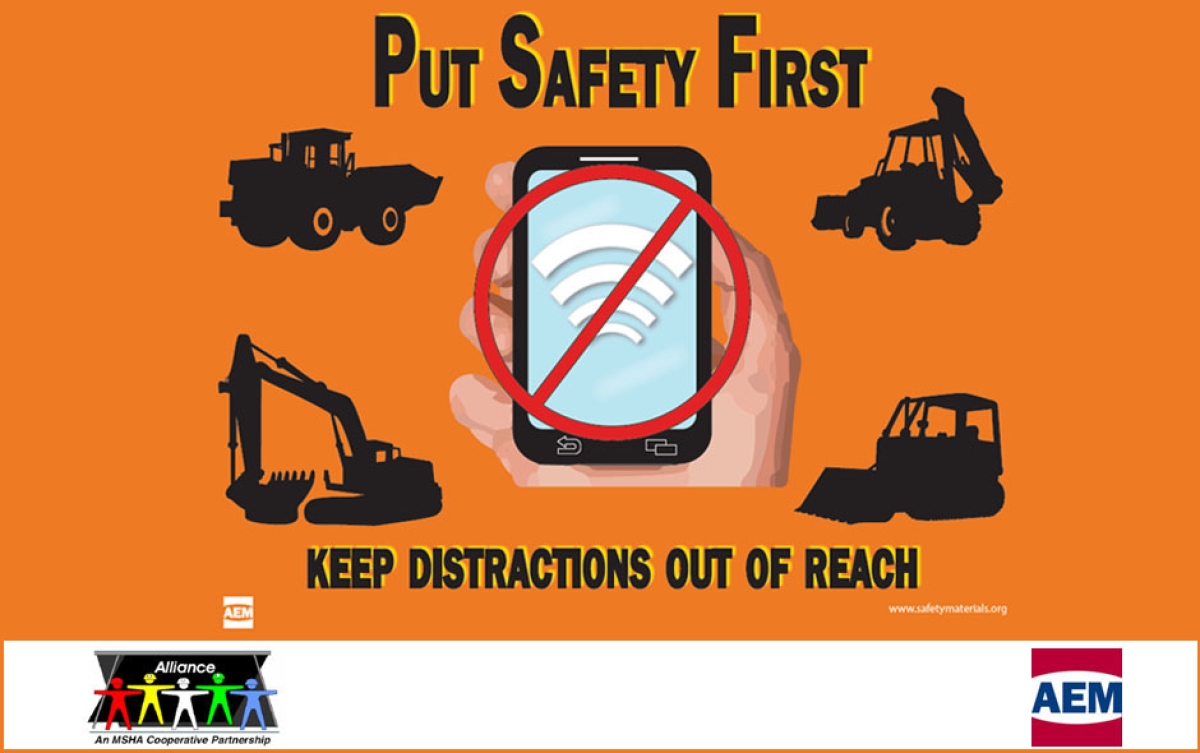 Prevent accidents due to distracted operation of mobile equipment