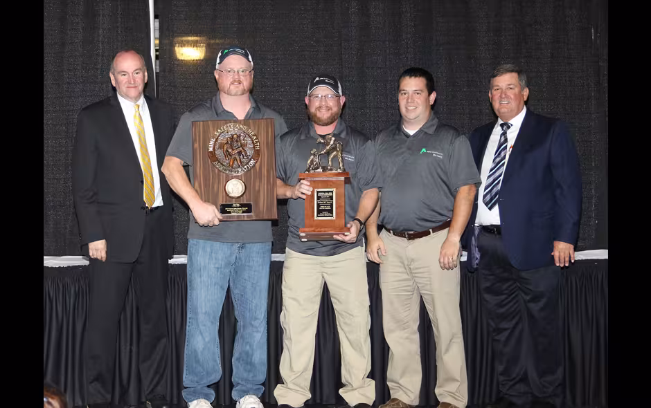 1st Place First Aid Alpha Natural Resources Southern WV Team #1 Adam Sipes, Capt on stage