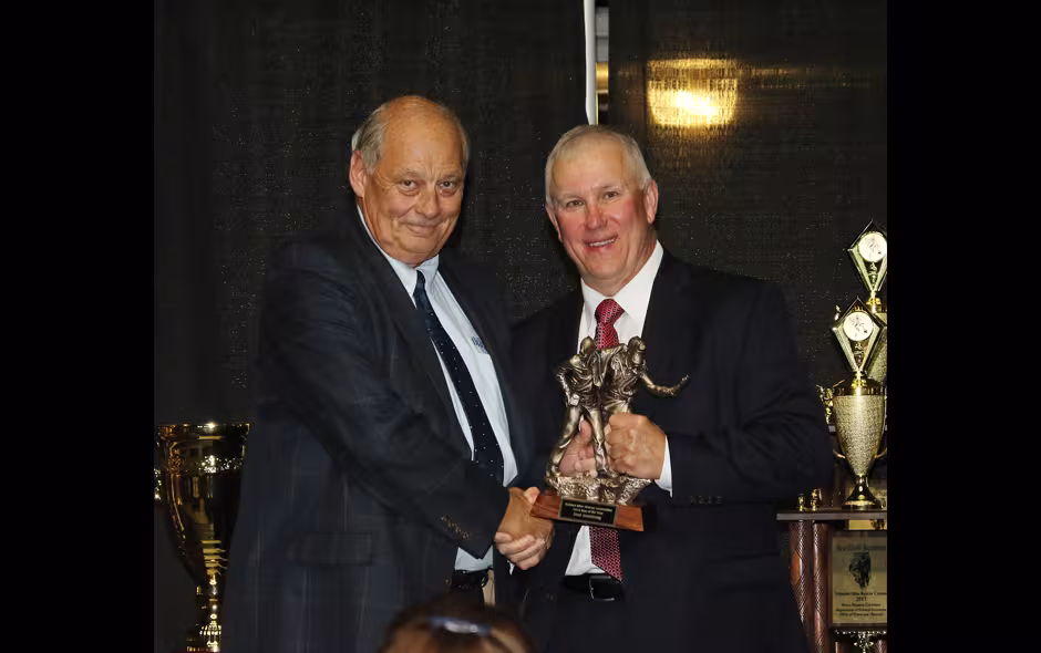 2016 HMRA Man of Year - Kent Armstron on stage