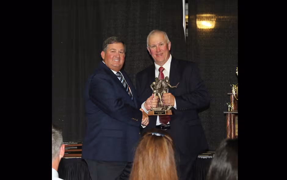 2017 HMRA Man of Year - Jim Vicini on stage