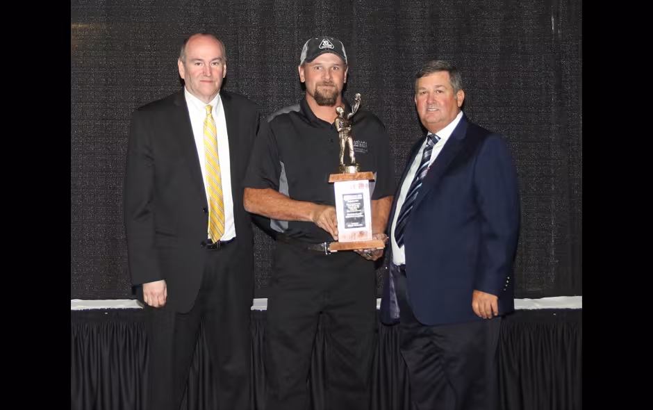 2nd Place Bench BG-4 - Peabody Energy Twenty Mile #2 - Chad Day on stage