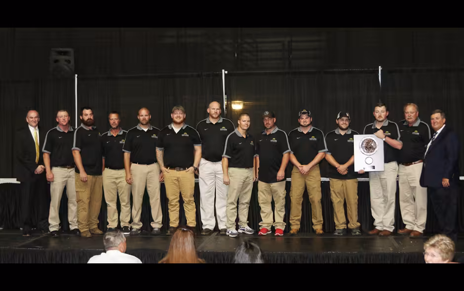 Mine Rescue Skills Champion - Sunrise Coal on stage