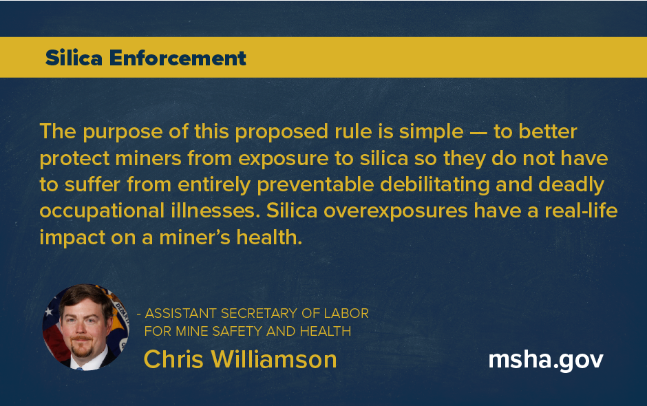 MSHA's Assistant Secretary message about Silica Enforcement