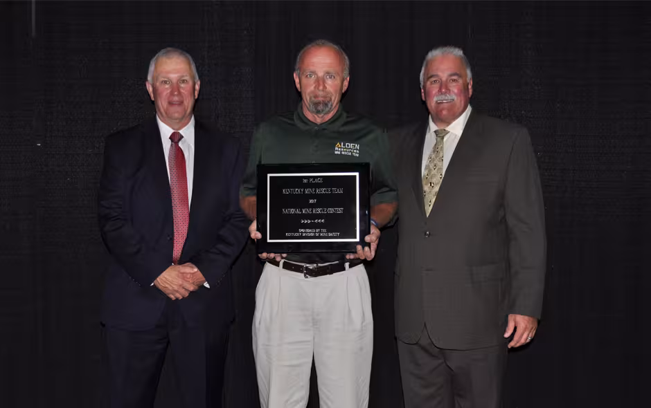 State Awards Kentucky - Mine Rescue - Alden Resources LLC - Fred Shannon, Capt
