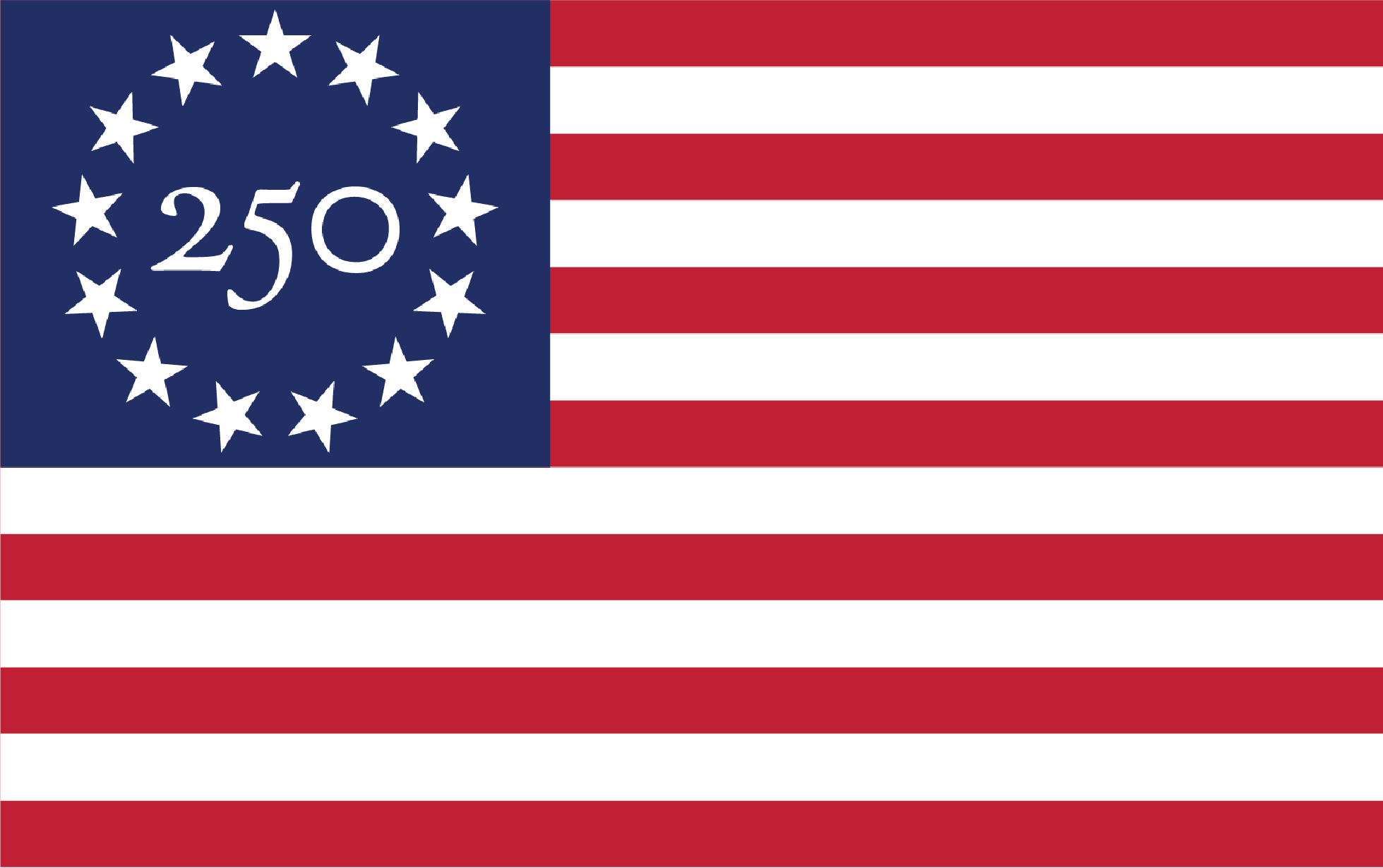 American flag representing freedom for 250 years.