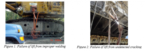 Electric hydraulic lifts use of qualified weilders, inspection welds and metal components includign training users