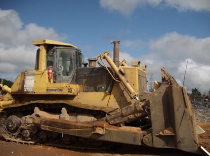 stationary bulldozer