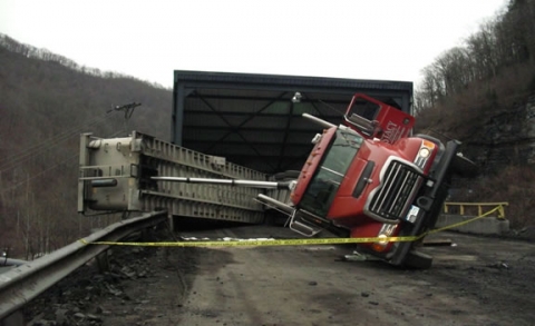 Photo of Accident Scene Described in the Paragraph Above