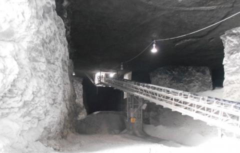 Accident scene where the steel pipe slid out of place and struck one of the miners in the head and back. The miner died on May 23, 2020, due to complications from his injuries.