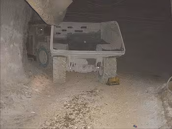 haul truck at underground gold mine