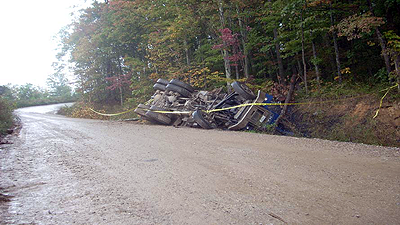 Photo of Accident Scene Described in the Paragraph Above