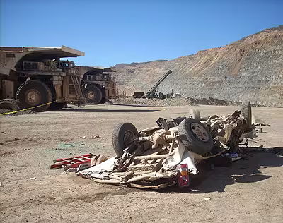 Photo of Accident Scene Described in the Paragraph Above