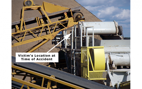 head pulley and conveyor system at sand and gravel operation