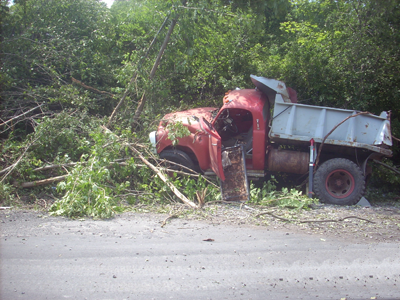 crashed truck