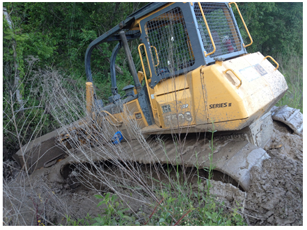 The dozer that the victim had been operating