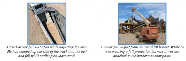Fall protection Safety Alert information for June of 2020