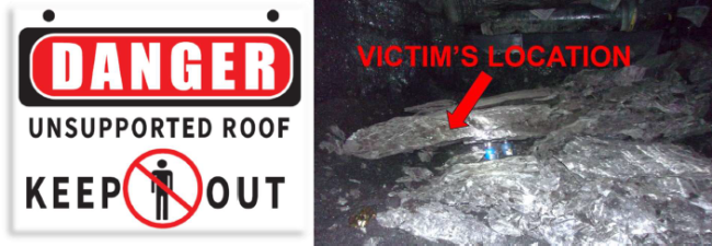 Two of the four roof fall fatalities in the past 3 years have occurred when miners traveled or worked under unsupported roof.