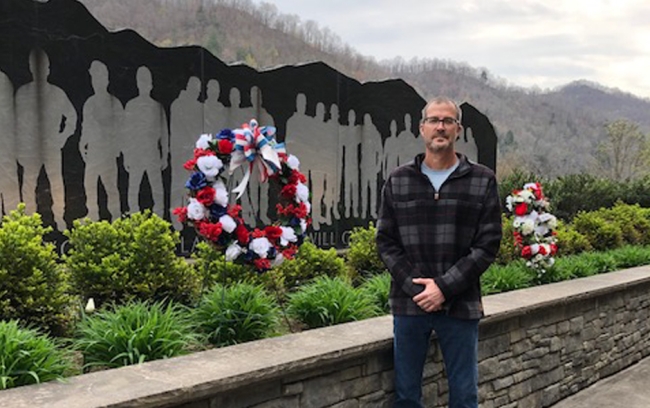 Scott Mandeville at the UBB memorial on Sunday