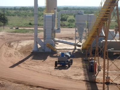 Accident scene where an electrician was operating a man lift when his left shoulder contacted the 14,400 volt overhead powerlines and received burns