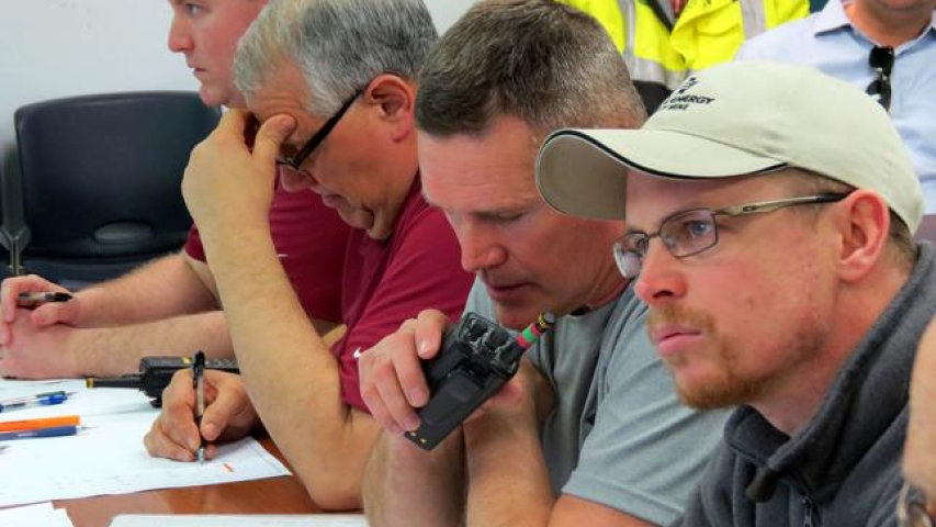 Men at mining conference