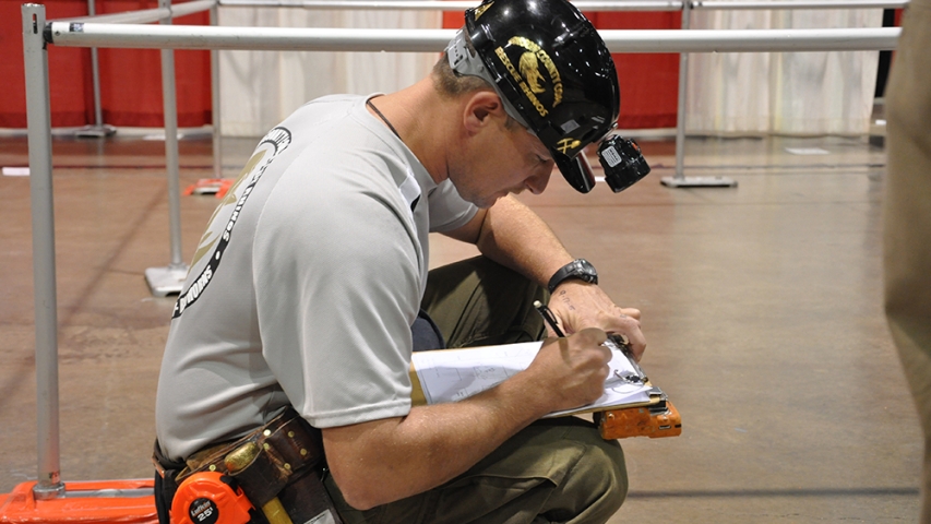 Preshift examiner noting conditions.
